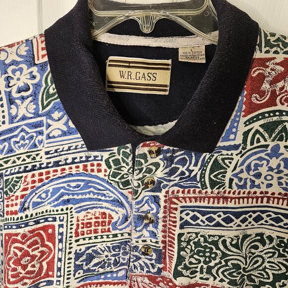 W.R. Gass Men's Polo Shirt Short Sleeve Size Large L Pre-Owned Multicolor Cotton - Picture 7 of 8